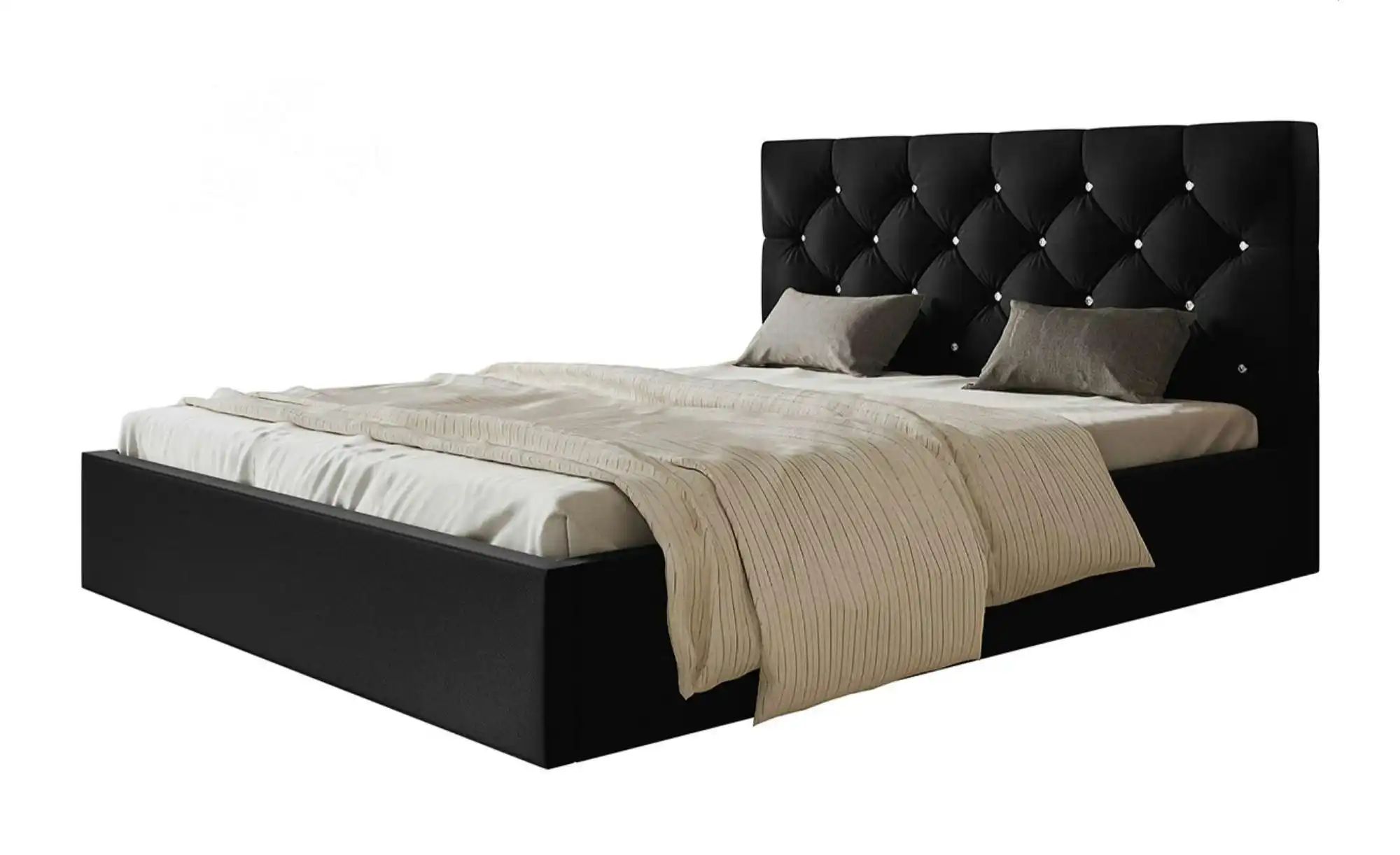 Polsterbett mit Stauraum Southam ¦ schwarz ¦ Maße (cm): B: 128 H: 90 Betten günstig online kaufen