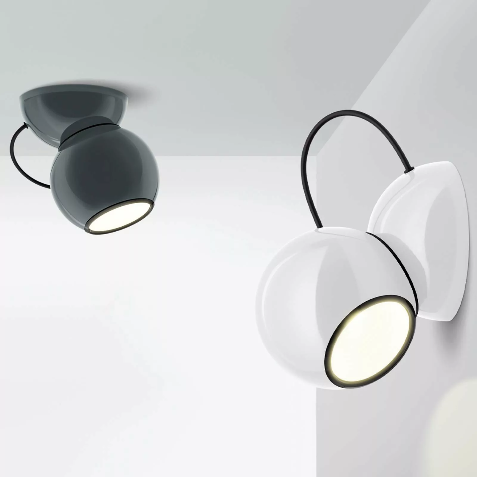 Stilnovo Gravitino LED-Deckenlampe drehbar grau günstig online kaufen