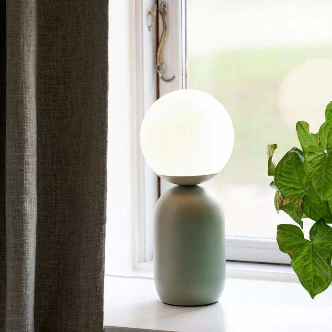 Tischlampe Notti aus Metall und Glas, grün günstig online kaufen