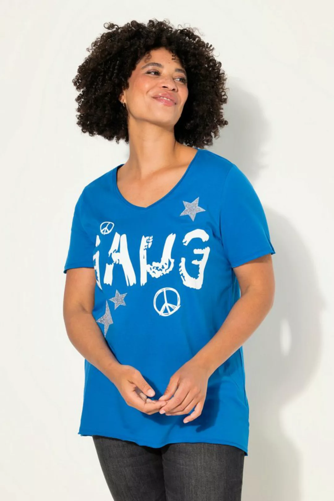 Angel of Style Rundhalsshirt T-Shirt A-Linie "Gang"-Schriftzug günstig online kaufen