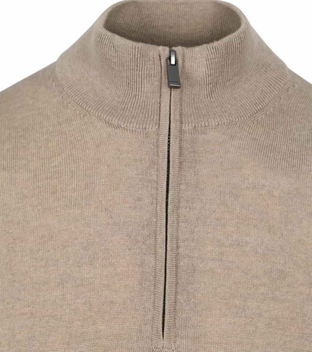 Suitable Merino Half Zip Pullover Beige - Größe 3XL günstig online kaufen