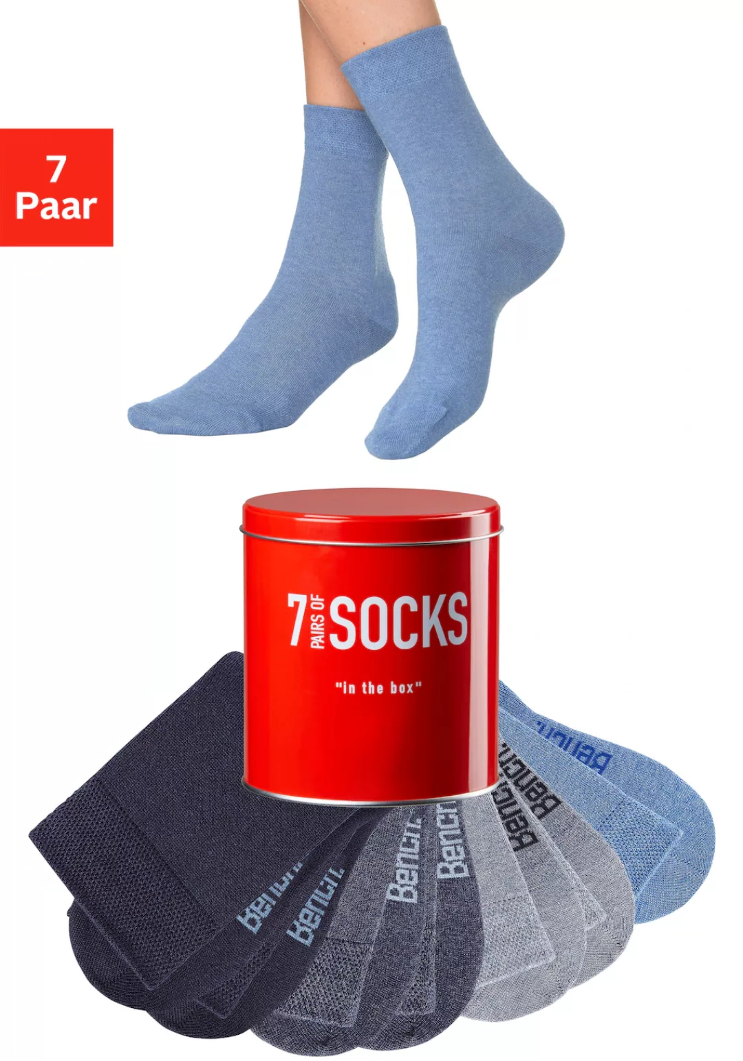 Bench. Businesssocken, (Dose, 7 Paar) günstig online kaufen