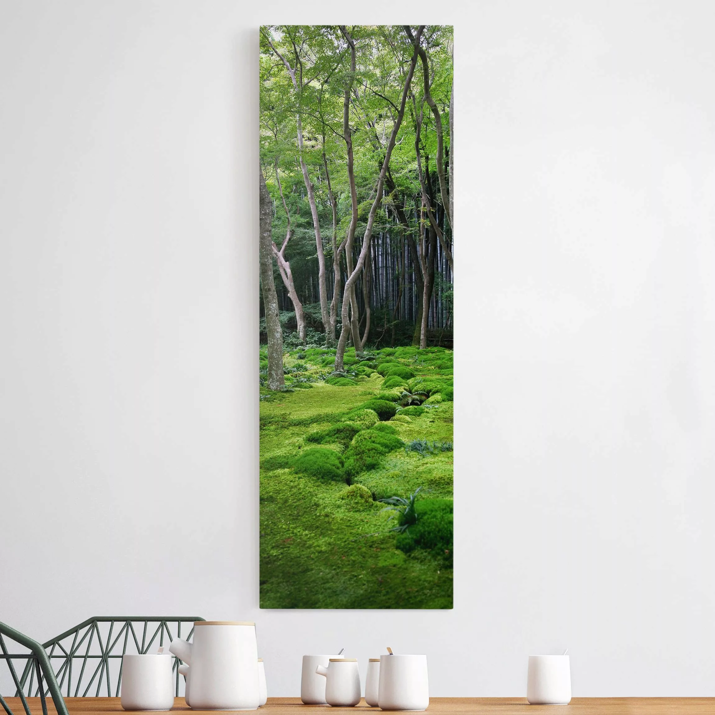 Leinwandbild Wald - Hochformat Growing Trees günstig online kaufen