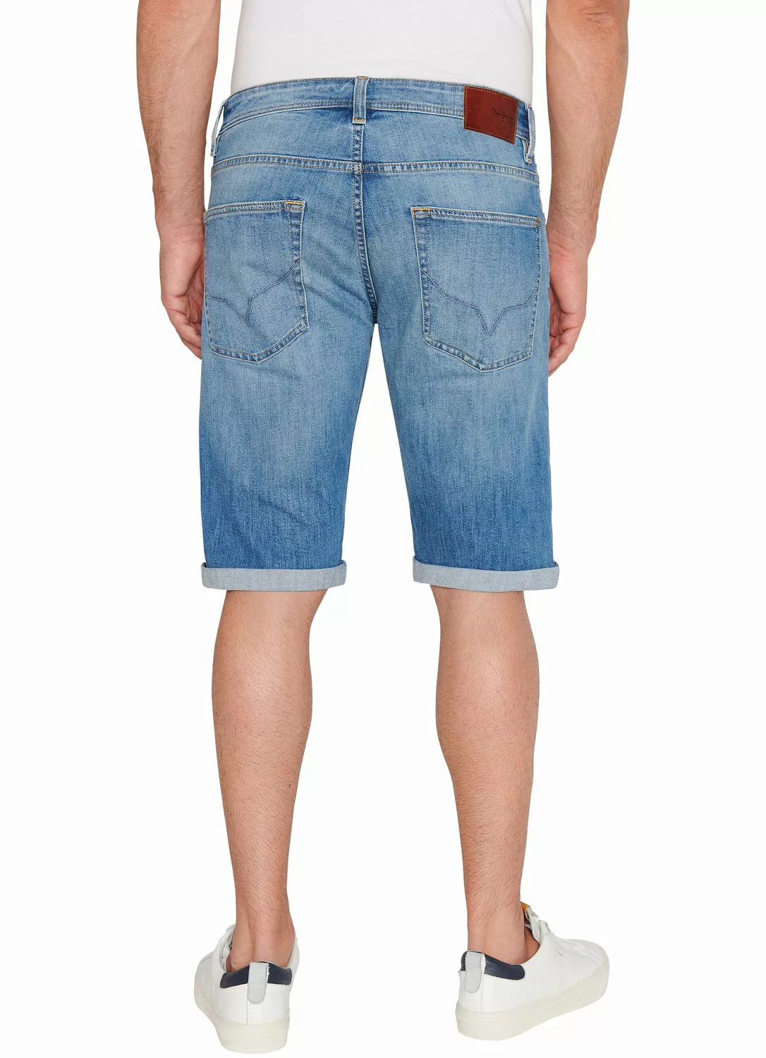 Pepe Jeans Herren Jeans Short STRAIGHT SHORT - Regular Fit - Blau - Mid Blu günstig online kaufen