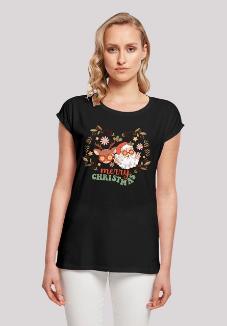 F4NT4STIC T-Shirt "Weihnachten Hippie Santa And Reindeer", Premium Qualität günstig online kaufen