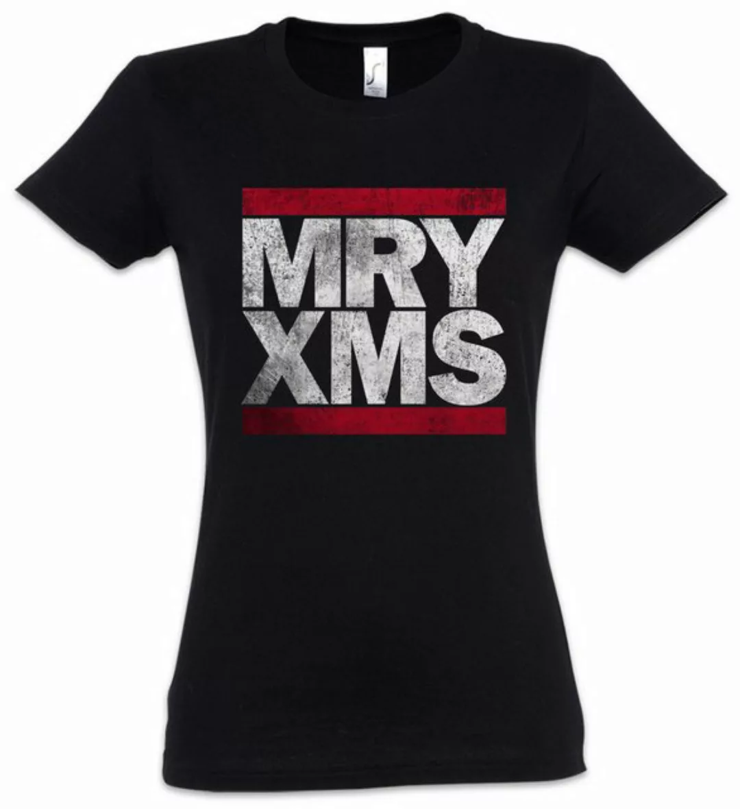 Urban Backwoods Print-Shirt MRY XMS Damen T-Shirt Merry Xmas Christmas Weih günstig online kaufen