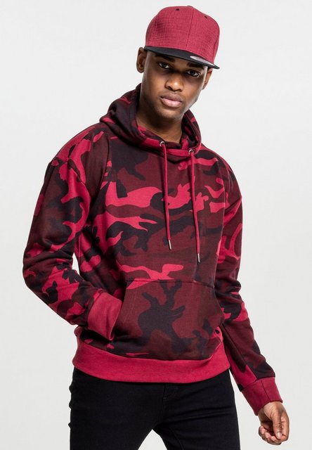 URBAN CLASSICS Kapuzenpullover TB1781 - High Neck Camo Hoody burgundy camo günstig online kaufen