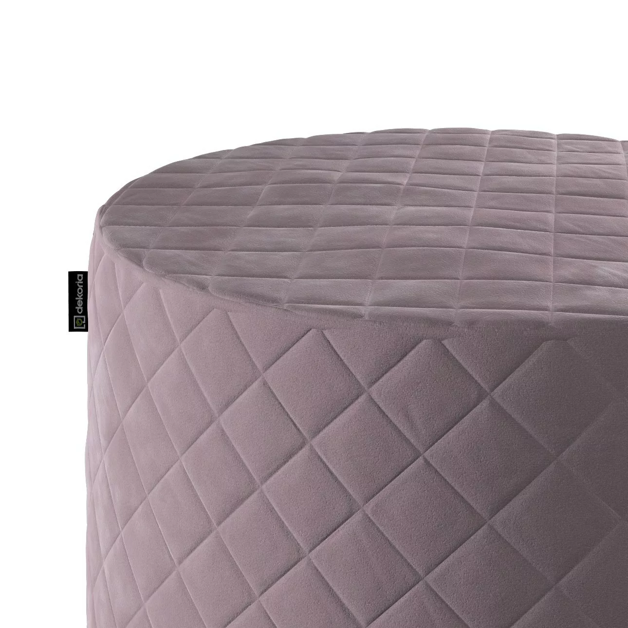 Pouf Barrel gesteppt, rosa, ø 40 x 40 cm, Velvet (704-14) günstig online kaufen