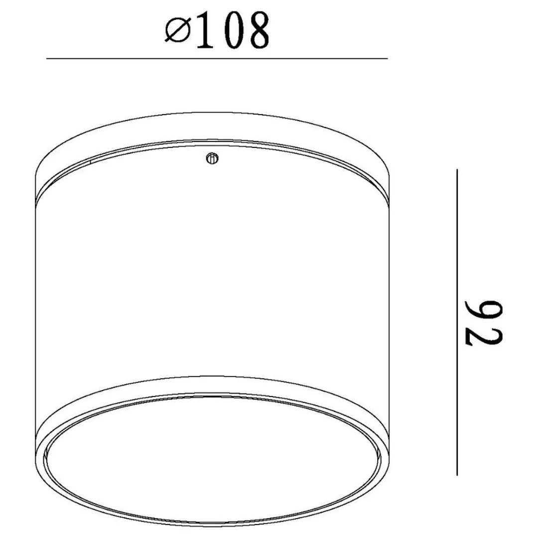 Deckenaufbauleuchte Mob Round in Weiß GX53 IP54 günstig online kaufen