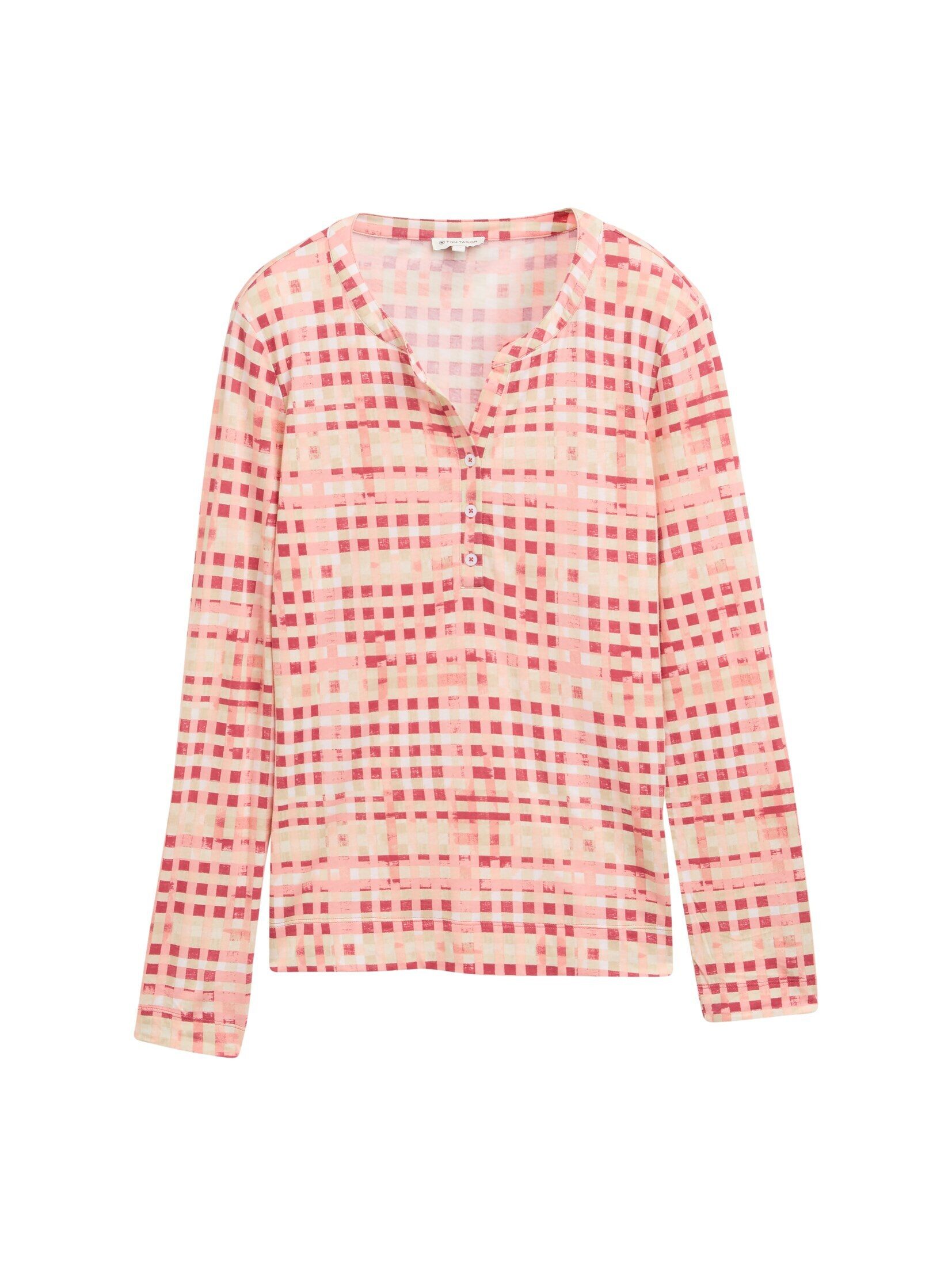 TOM TAILOR Langarmshirt mit All-Over Print günstig online kaufen