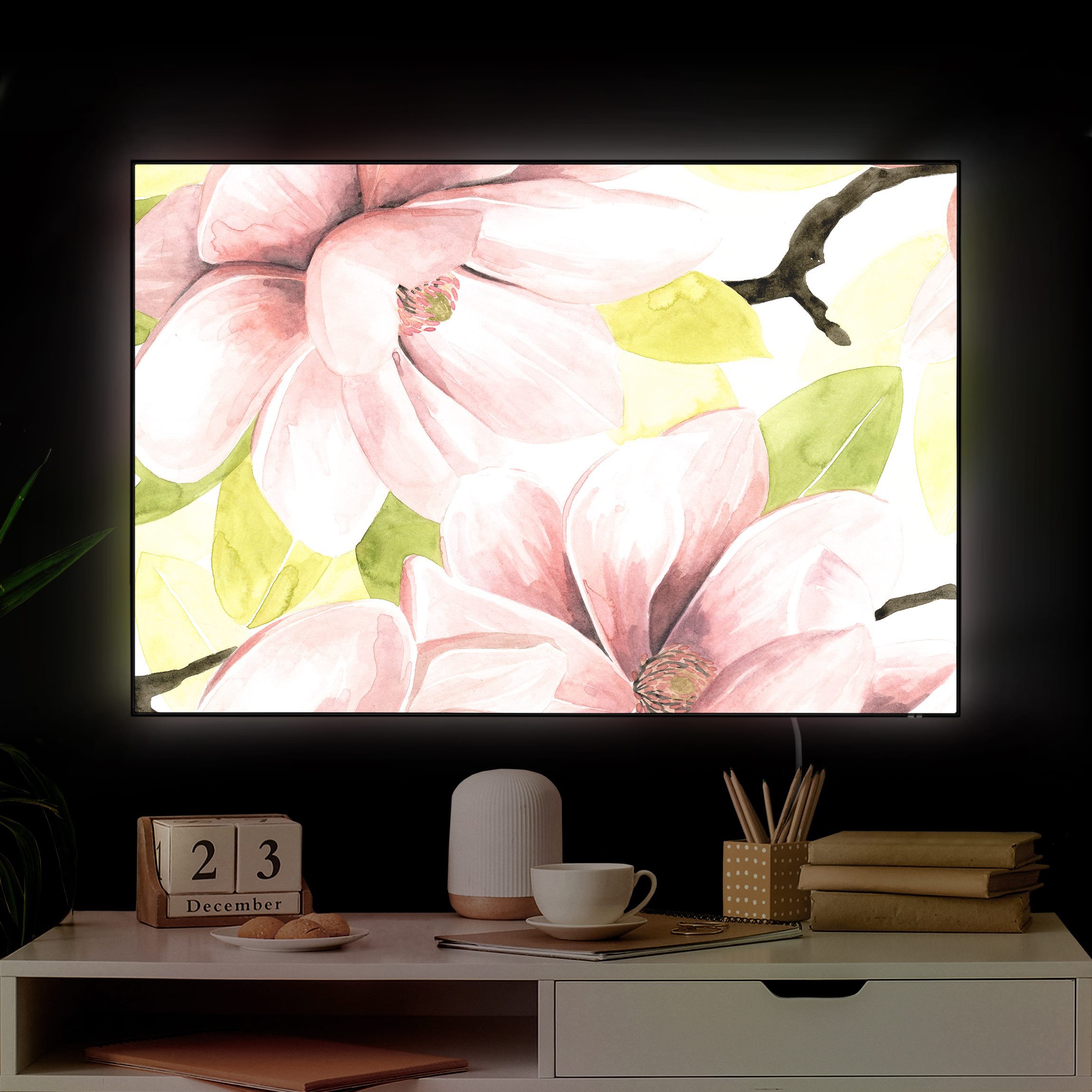 LED-Wechselbild Magnolie errötet II günstig online kaufen