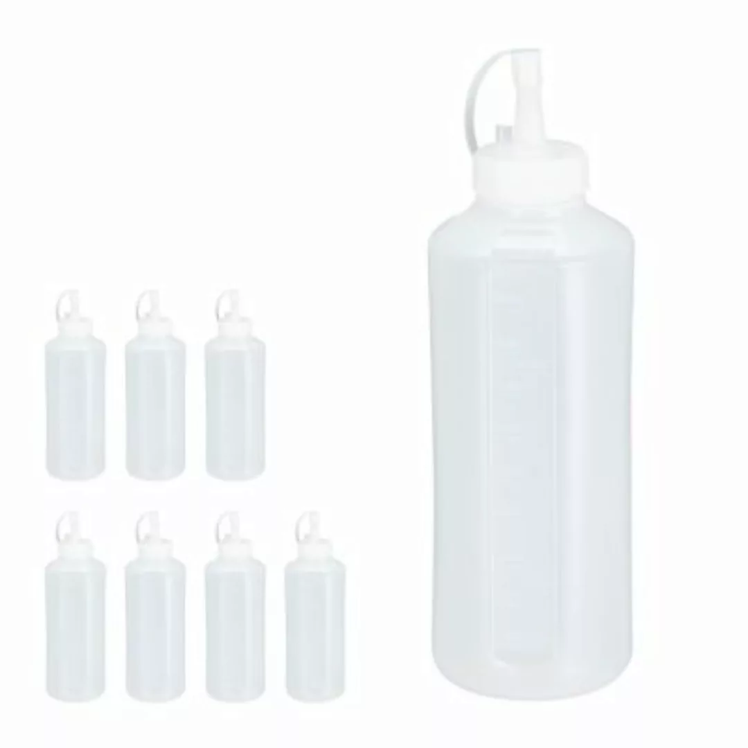 relaxdays 8 x Quetschflasche 1000 ml transparent günstig online kaufen