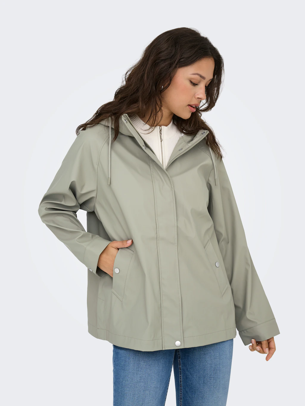 ONLY Allwetterjacke "ONLELISA SHORT RAINCOAT OTW", mit Kapuze günstig online kaufen