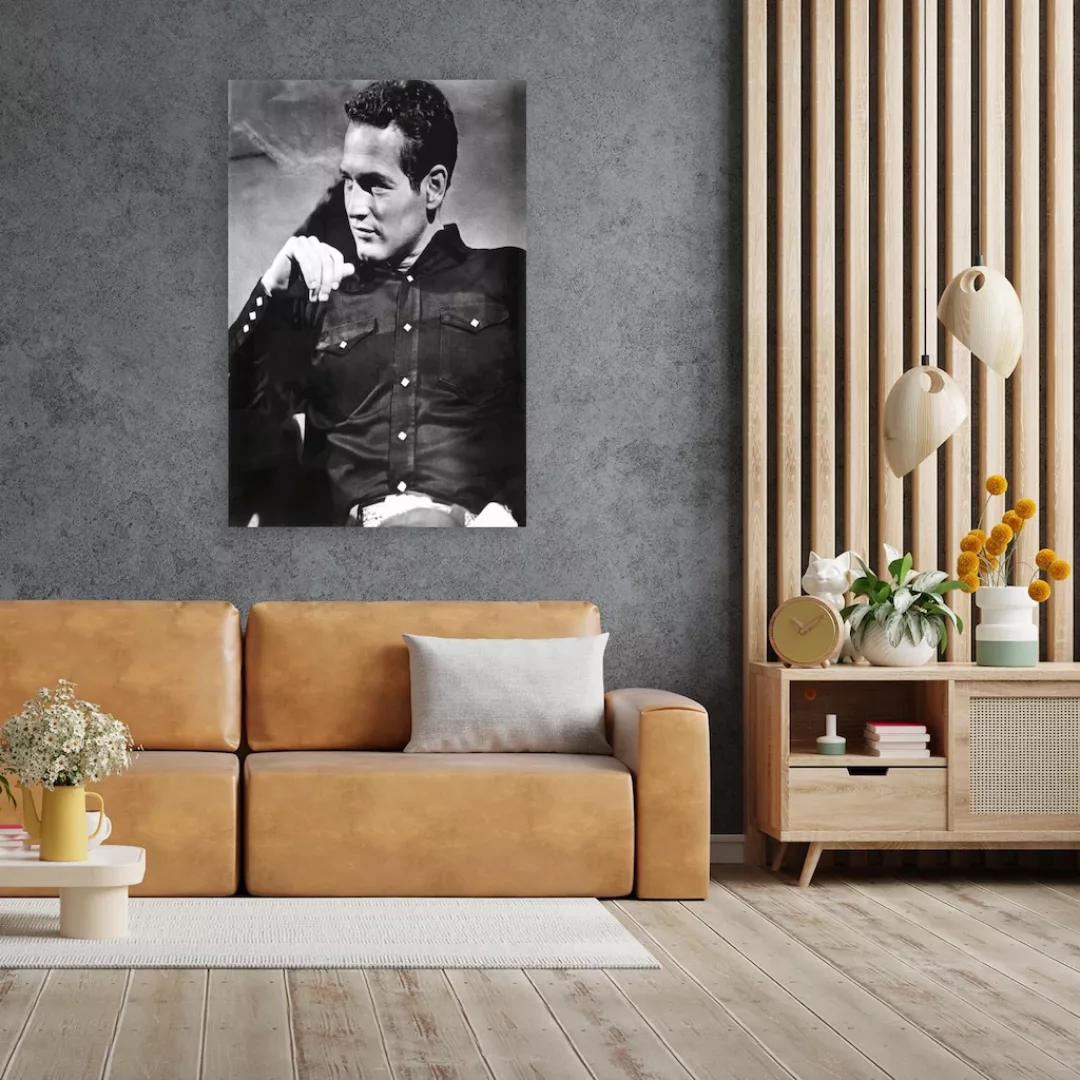 queence Acrylglasbild »Paul Newman«, Schwarz-Weiß-Mann-Stars, Fine Art-Prin günstig online kaufen