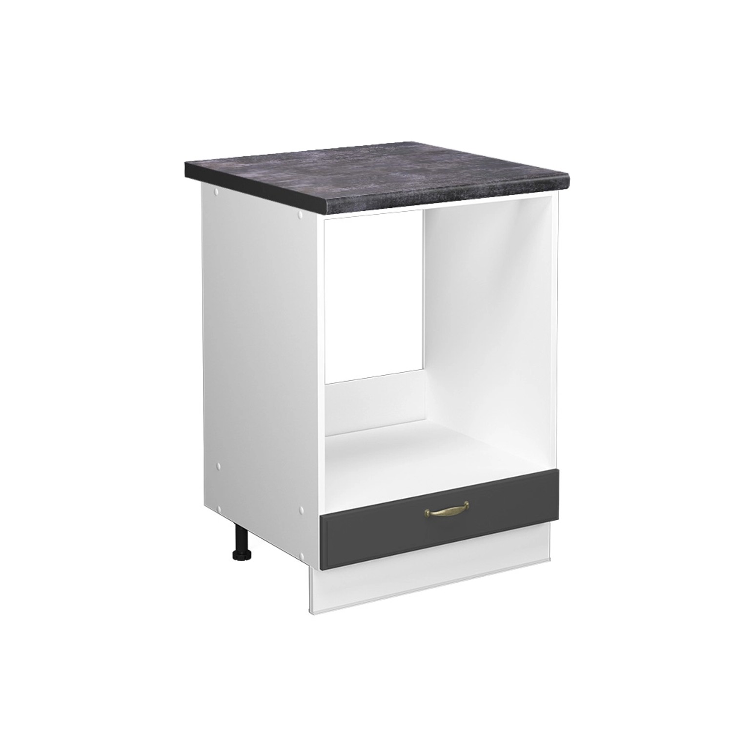 Vicco Herdumbauschrank R-Line, Weiß Landhaus/Anthrazit, 60 günstig online kaufen