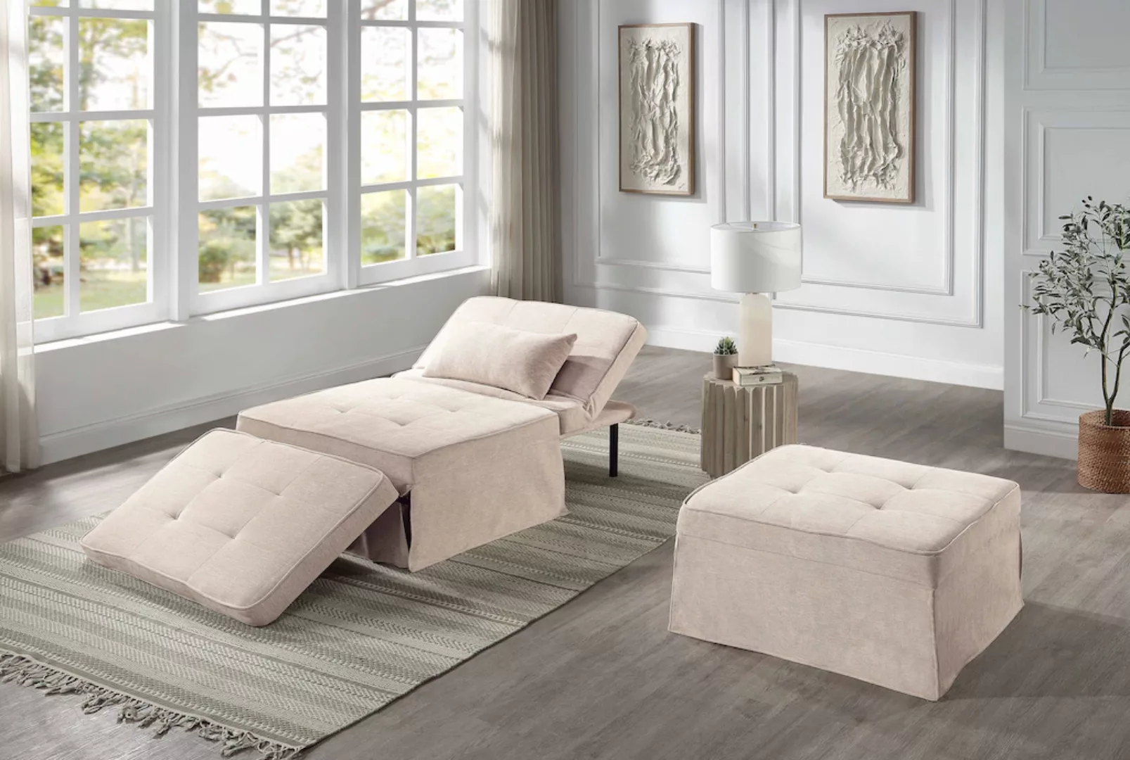 ATLANTIC home collection Schlafsofa "Finn", wandelbar zum Loungesessel, Rel günstig online kaufen