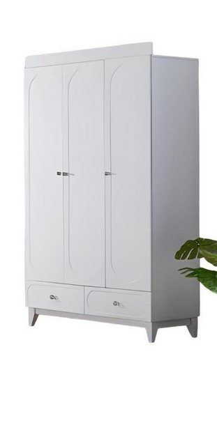 JVmoebel Kleiderschrank Weiß Kleiderschrank Kinderzimmer Holz Kindermöbel H günstig online kaufen