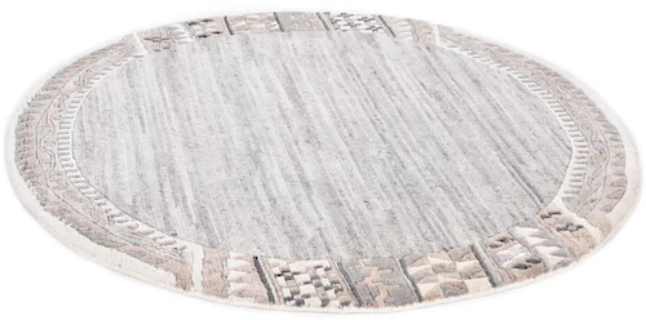 THEKO Wollteppich »Royal Natur 6030«, rund, reine Wolle, handgetuftet, mit günstig online kaufen