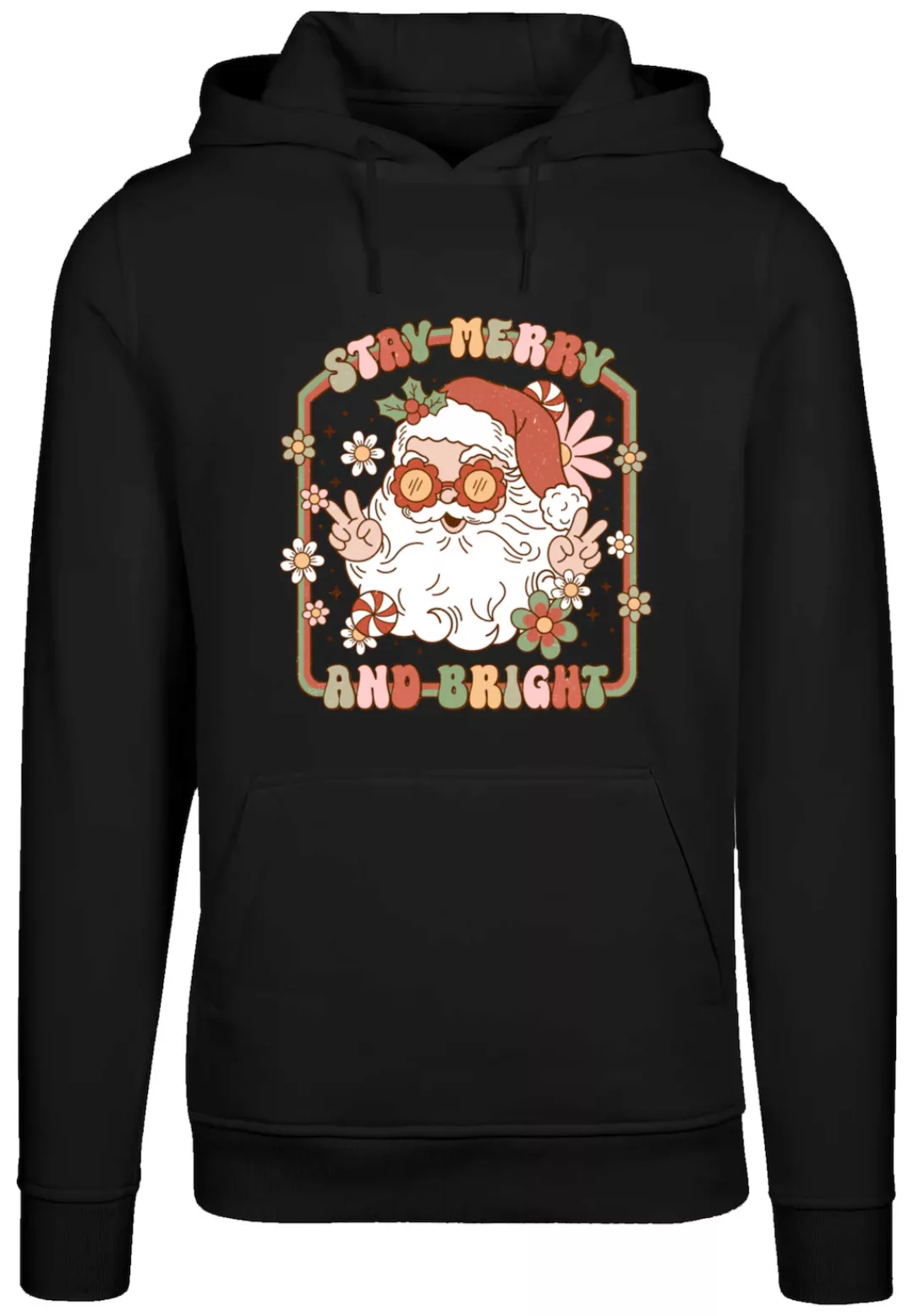 F4NT4STIC Kapuzenpullover "Stay Merry And Bright Hippie Santa", Premium Qua günstig online kaufen