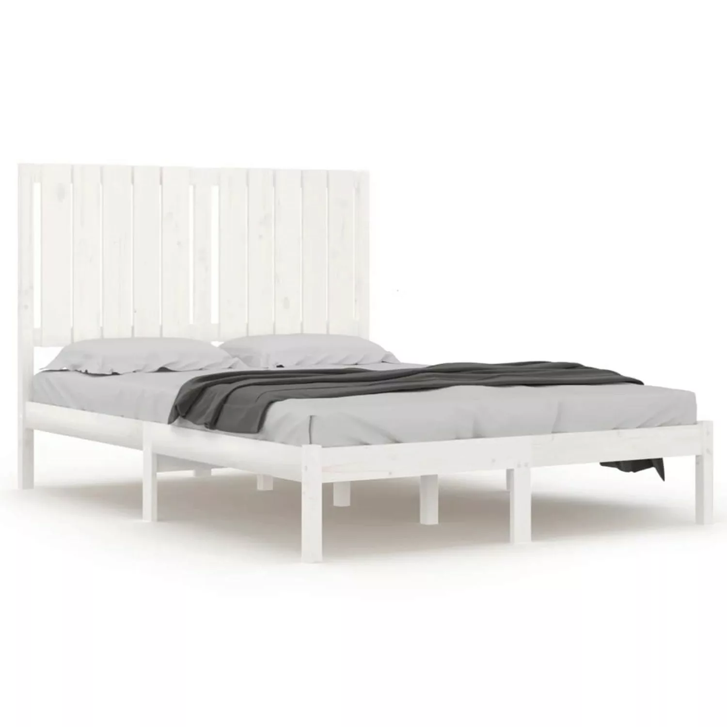 vidaXL Massivholzbett Weiß 120x190 cm 4FT Small Double1156817 günstig online kaufen
