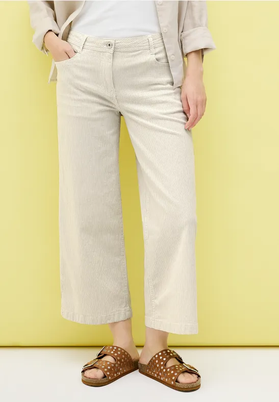 Gestreifte Wide Leg Hose günstig online kaufen