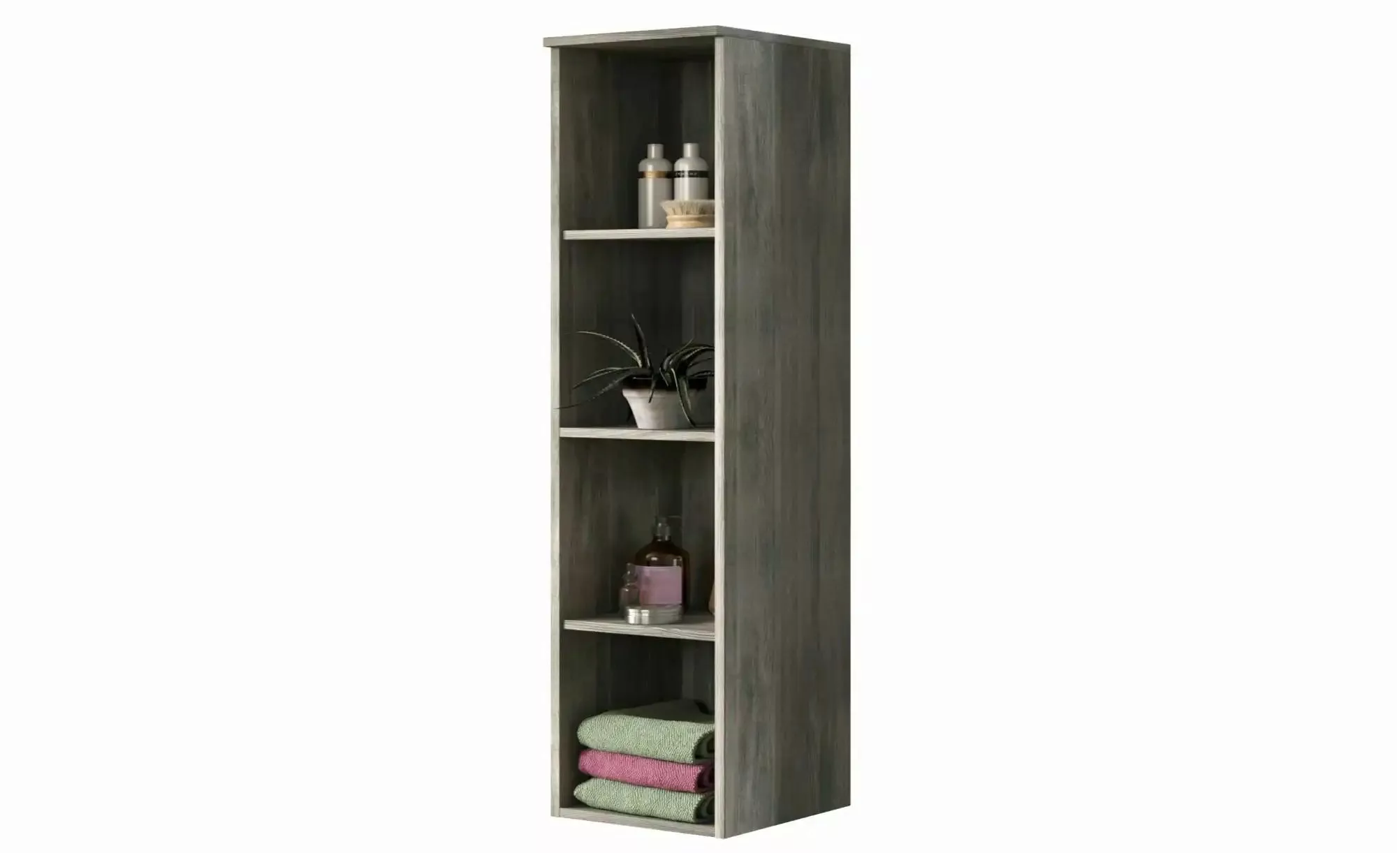 ebuy24 Badezimmerspiegelschrank York Badschrank 4 raum rauchfarbenen. günstig online kaufen