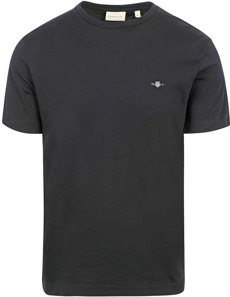 Gant T-shirt Shield Logo Schwarz - Größe 3XL günstig online kaufen