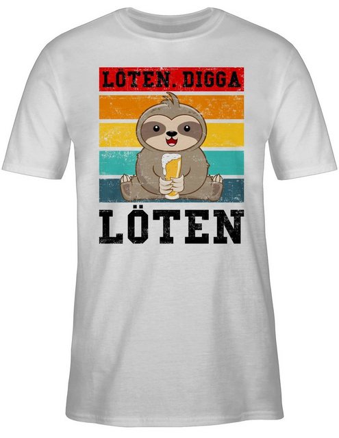 Shirtracer T-Shirt Löten Digga Löten Vintage Party & Alkohol Herren günstig online kaufen