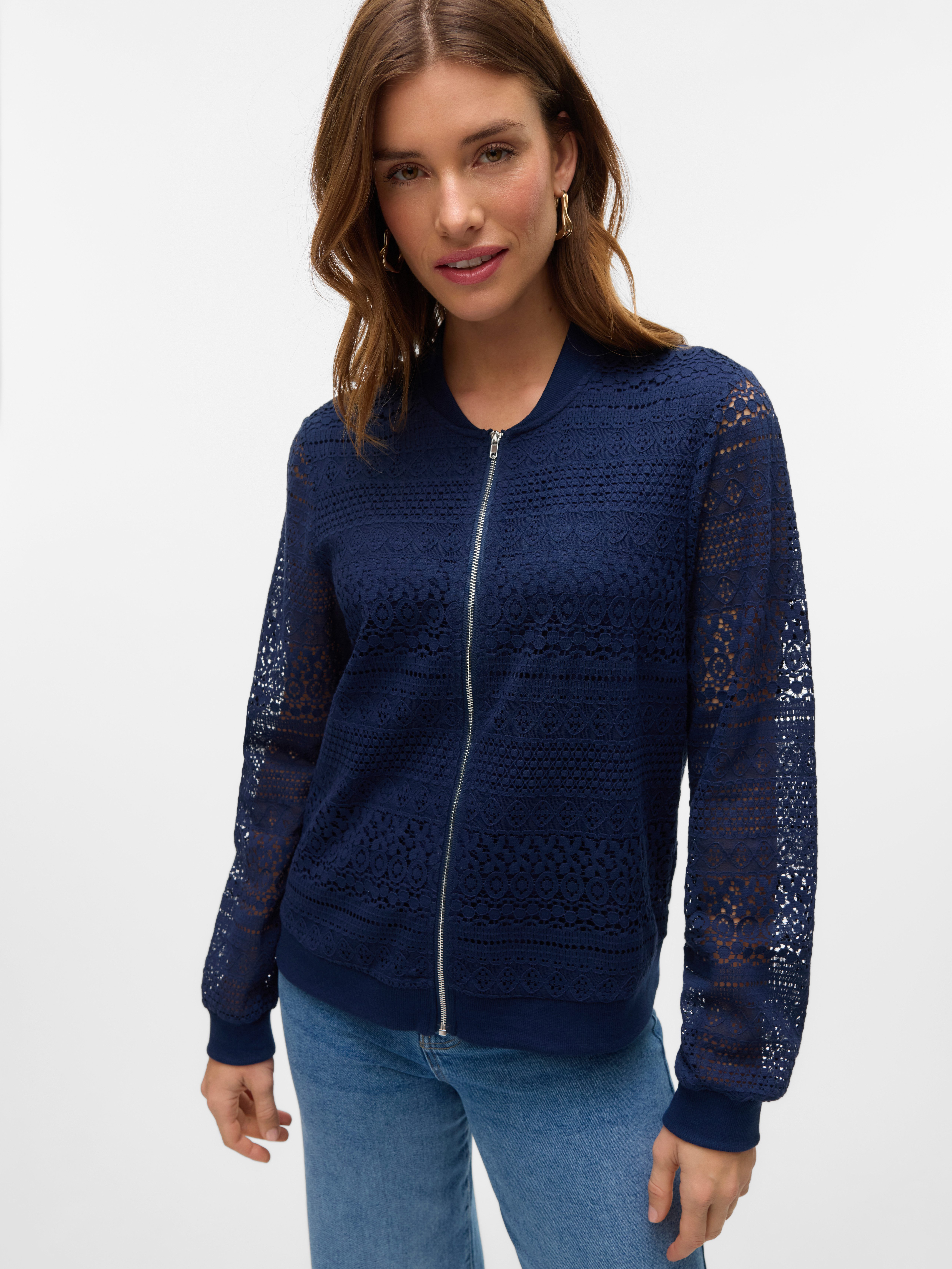 Vero Moda Bomberjacke "VMHONEY LACE BOMBER JACKET WVN GA" günstig online kaufen