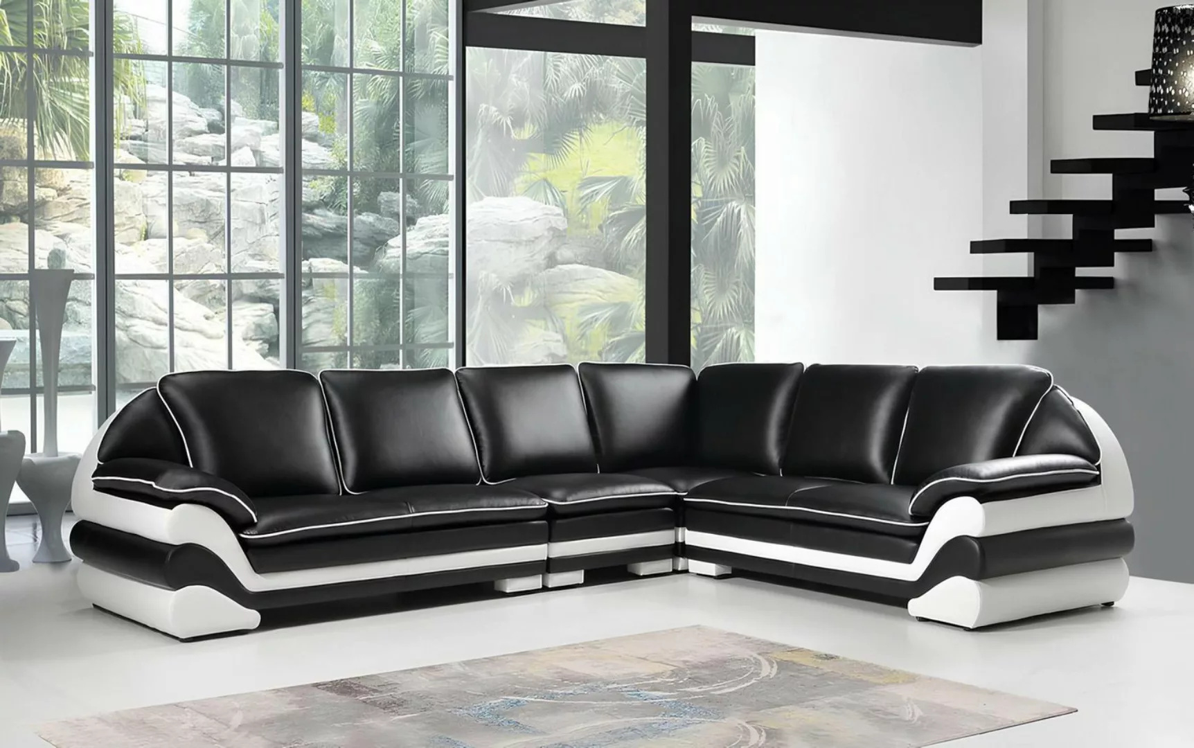 Xlmoebel Ecksofa Ledersofa in L-Form mit modernem Design und klassischer Ec günstig online kaufen