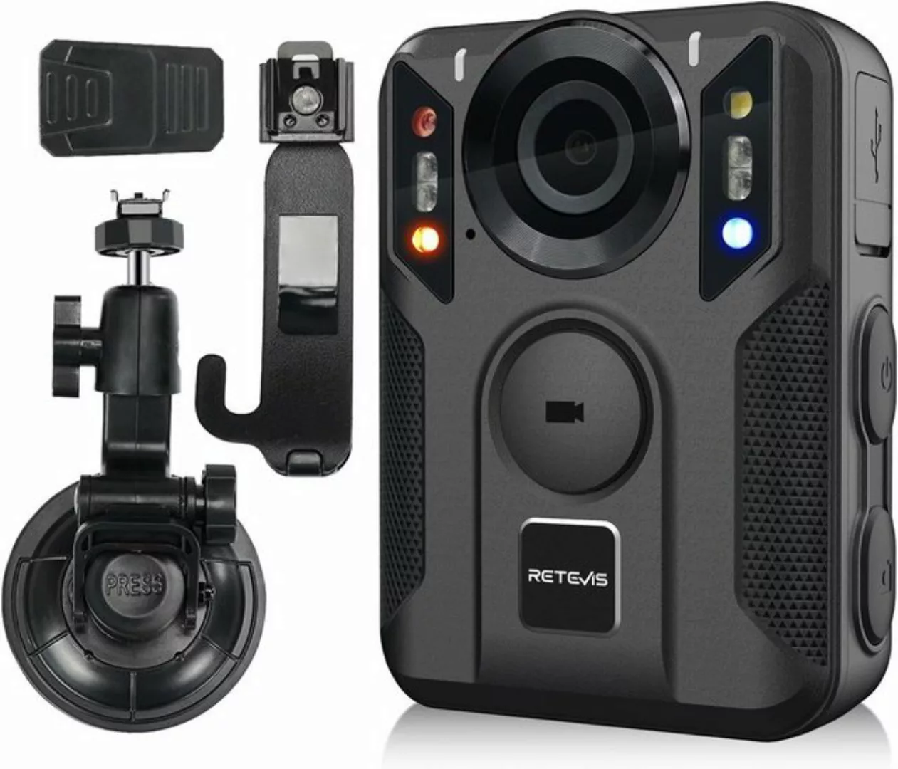 Retevis RT79 Body Kamera, 128G, mit GPS, 2K/4K, 2400mAh, Typ-C, Auto-Saugna günstig online kaufen