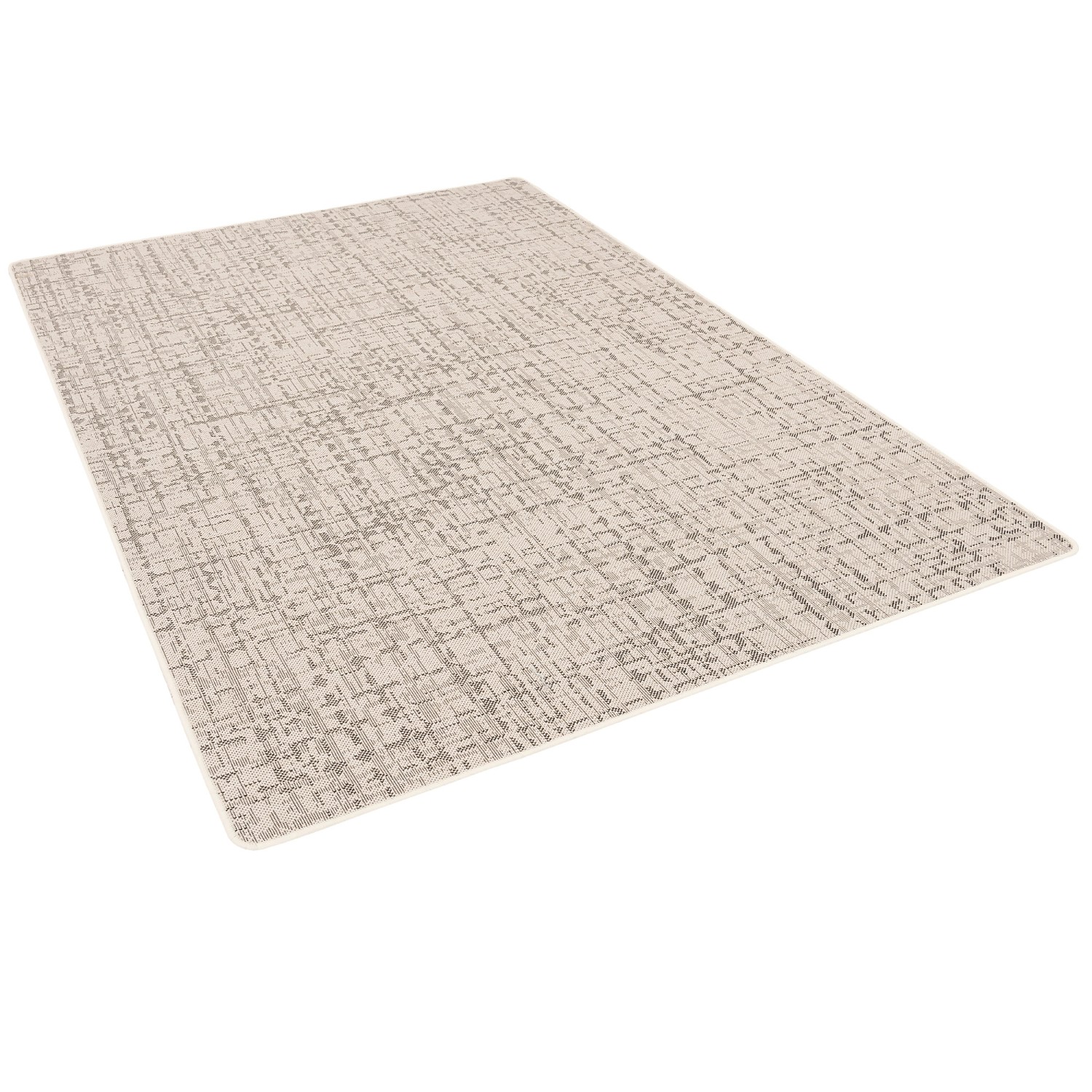 Snapstyle In & Outdoor Teppich Flachgewebe Oslo Creme Schwarz Meliert 100x4 günstig online kaufen