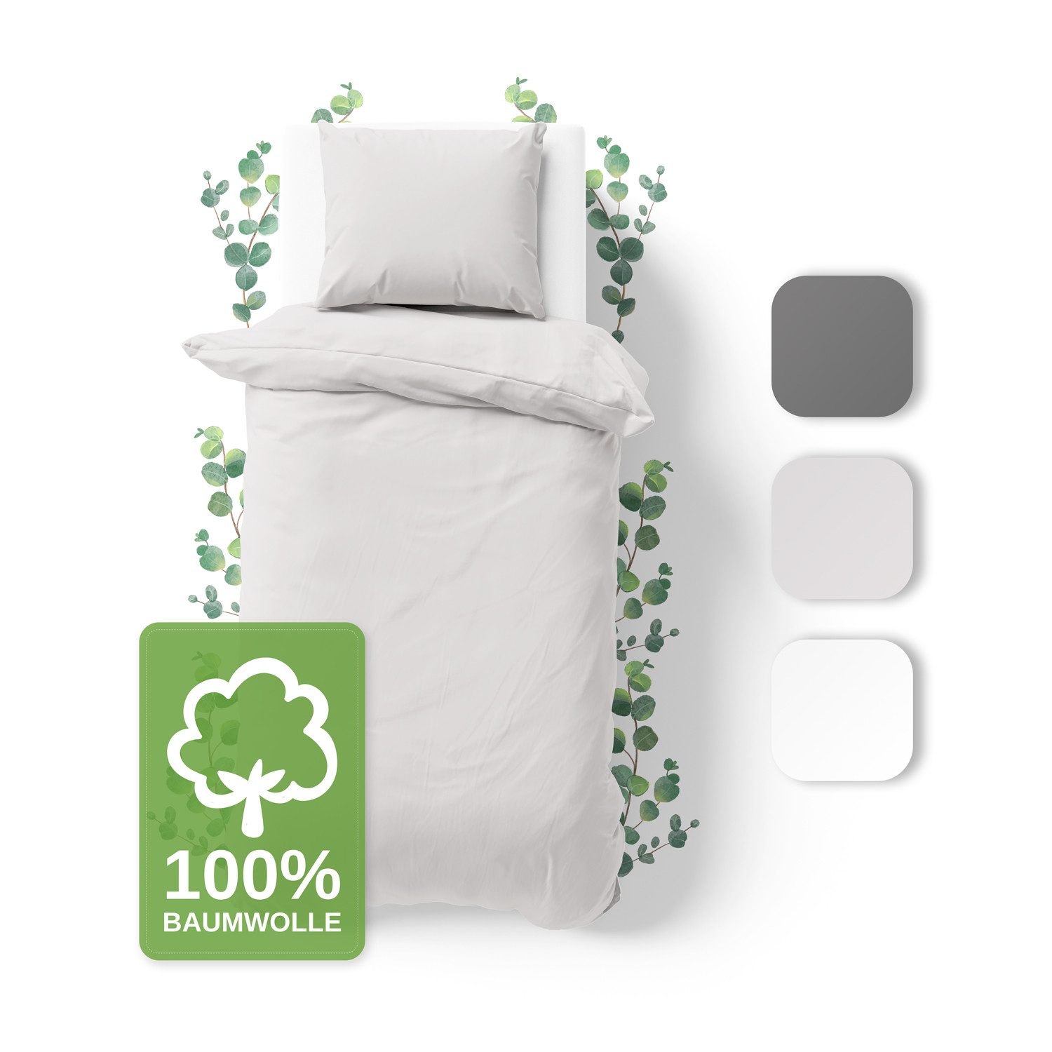 Jacobson Bettwäsche Set - 100% Baumwolle, günstig online kaufen