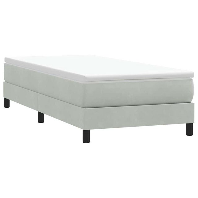 vidaXL Bett Boxspringbett ohne Matratze Hellgrau 90x220 cm Samt günstig online kaufen