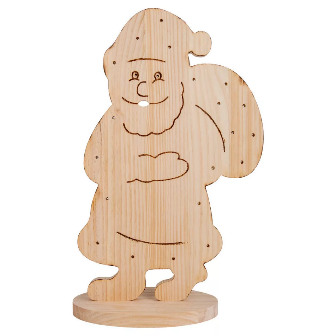 Näve Leuchten LED-Dekoleuchte Santa natur Holz B/H/T: ca. 13x49x31,5 cm günstig online kaufen