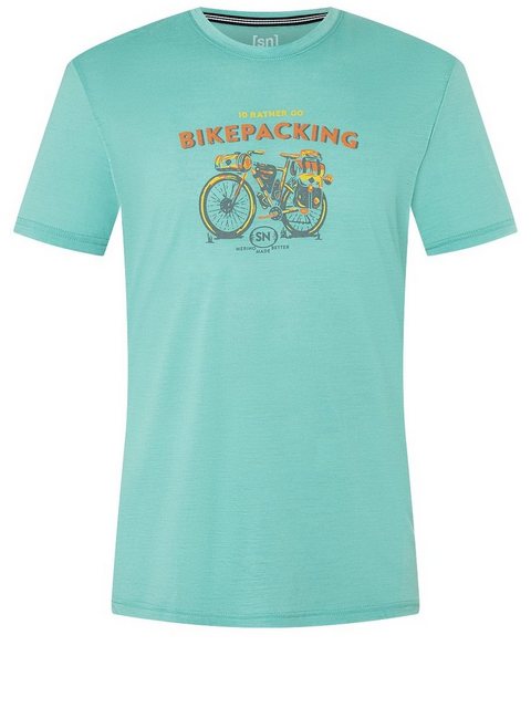 SUPER.NATURAL Print-Shirt für Herren aus Merino M BIKEPACKING TEE mit coole günstig online kaufen