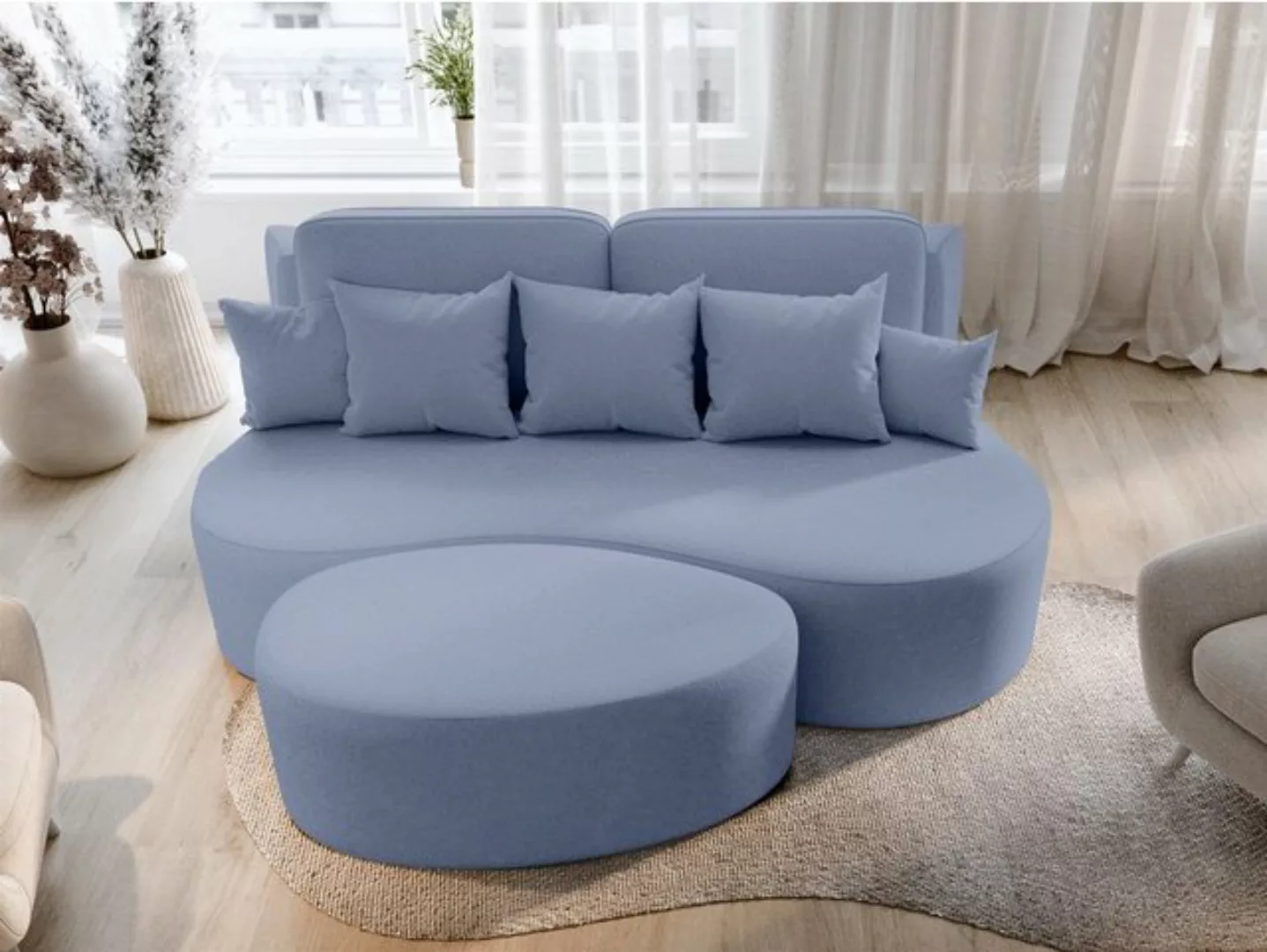 Fun Möbel Schlafsofa Designersofa Sofa BIONA in Stoff Doha, inkl. Schlaffun günstig online kaufen