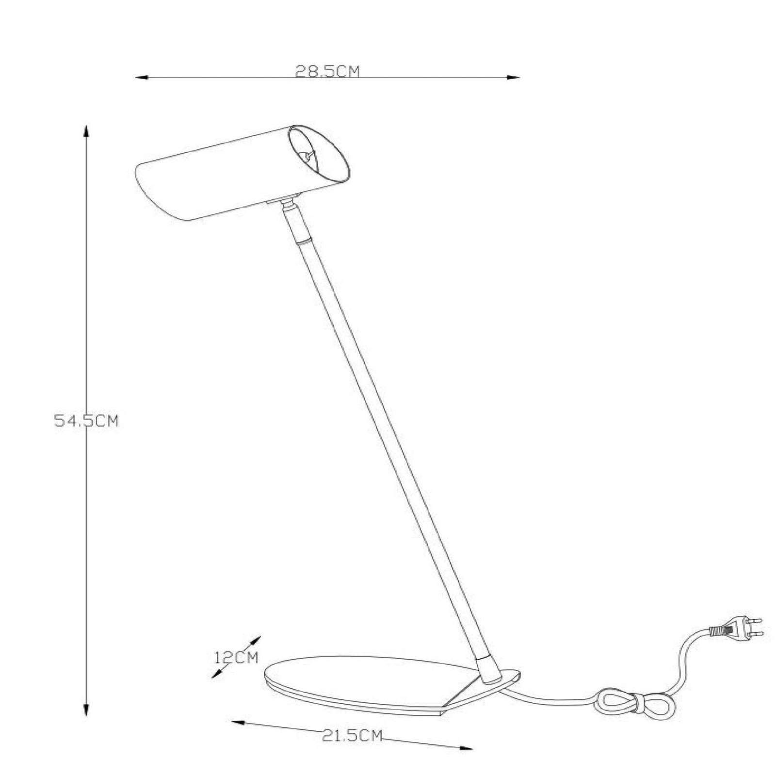 Schreibtischleuchte Hester, GU10, Höhe 530mm, Anthrazit günstig online kaufen