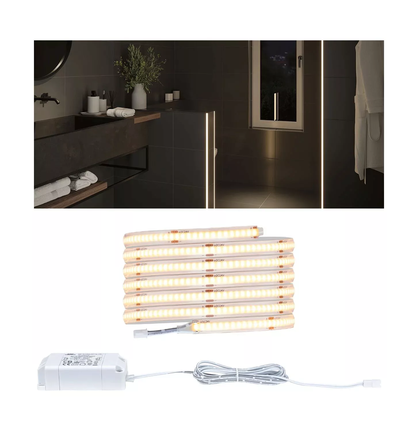 Paulmann "LumiTiles LED Stripe Full-Line COB Slim 2m IP44 6W 230lm/m 280LED günstig online kaufen