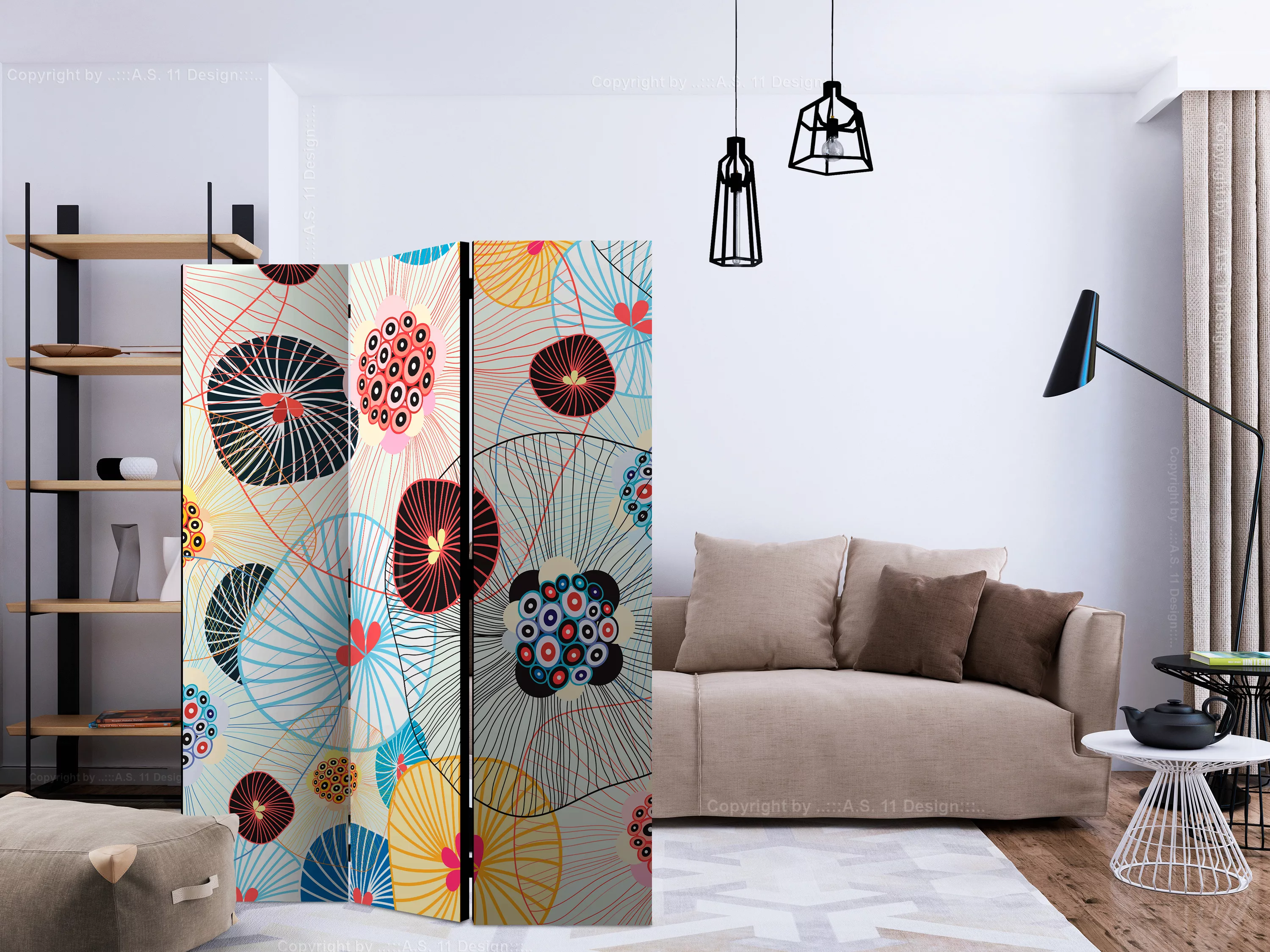 3-teiliges Paravent - A Breath Of Summer [room Dividers] günstig online kaufen