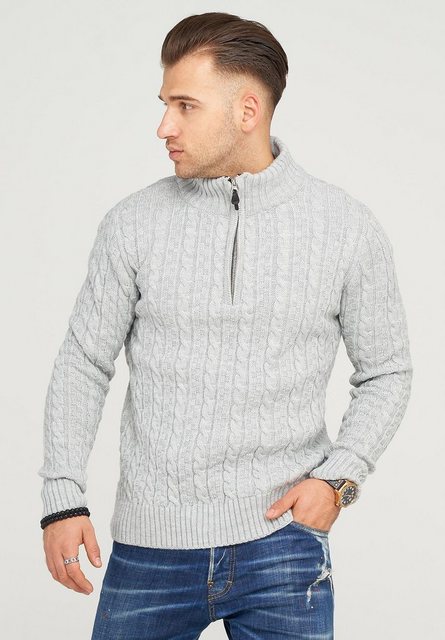 behype Strickpullover "CILIAN HENLEY", mit gemütlichem Stehkragen günstig online kaufen