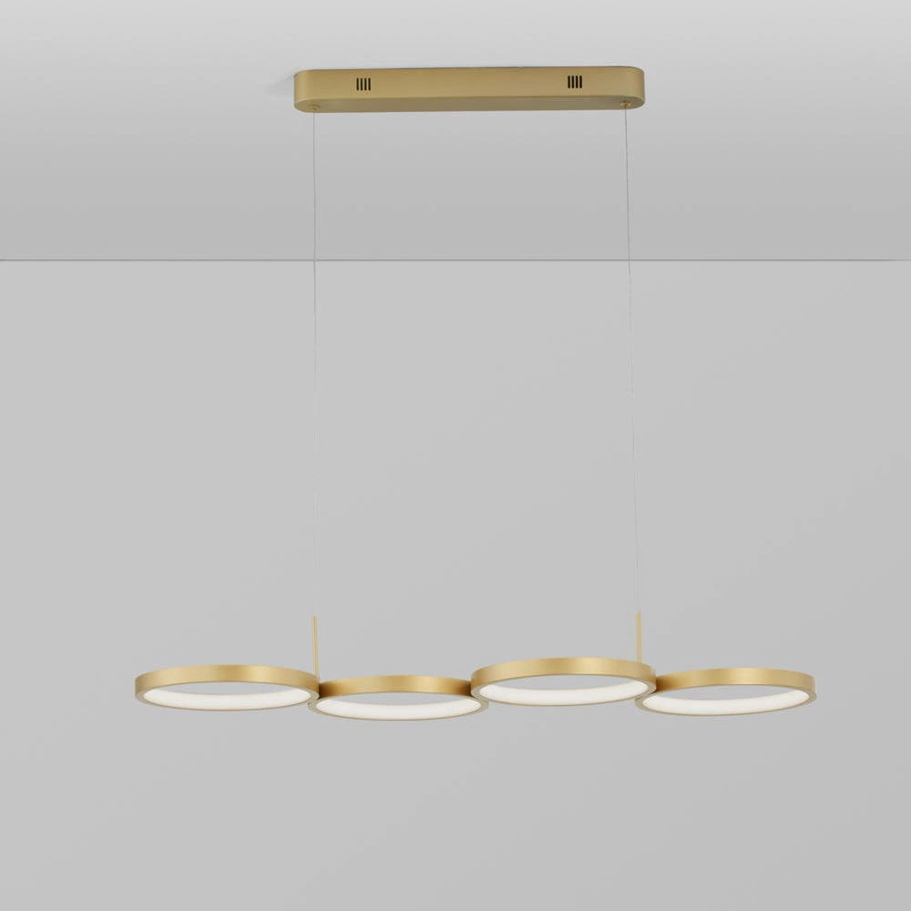 LED Pendelleuchte Magnus in Gold 4x 10,25W 2300lm günstig online kaufen