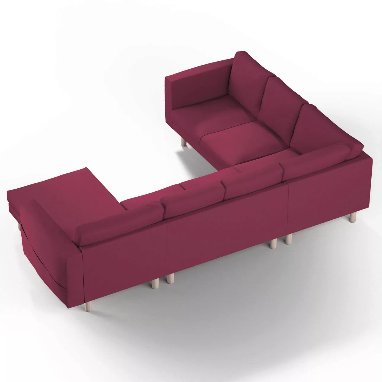 Bezug für Norsborg 5-Sitzer Ecksofa mit Recamiere, pflaume , Norsborg Bezug günstig online kaufen