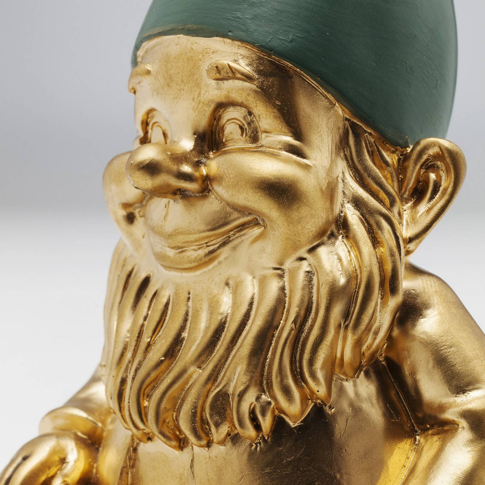 KARE Deko-Figur Zwerg Sitting, grün/goldfarben, Polyresin günstig online kaufen