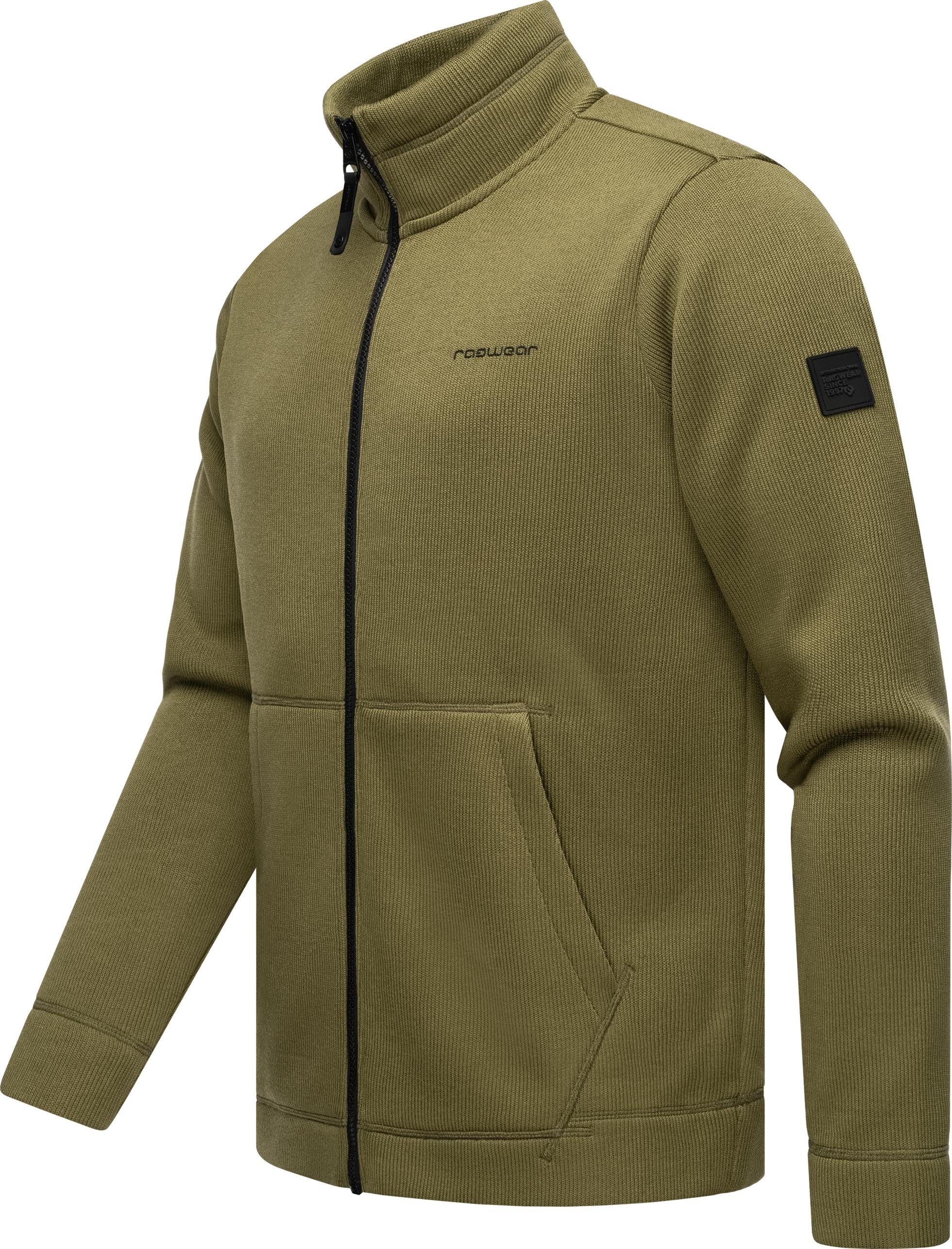 Ragwear Sweatjacke "Fabbian Collar", Herren Basic Feinstrick-Jacke günstig online kaufen