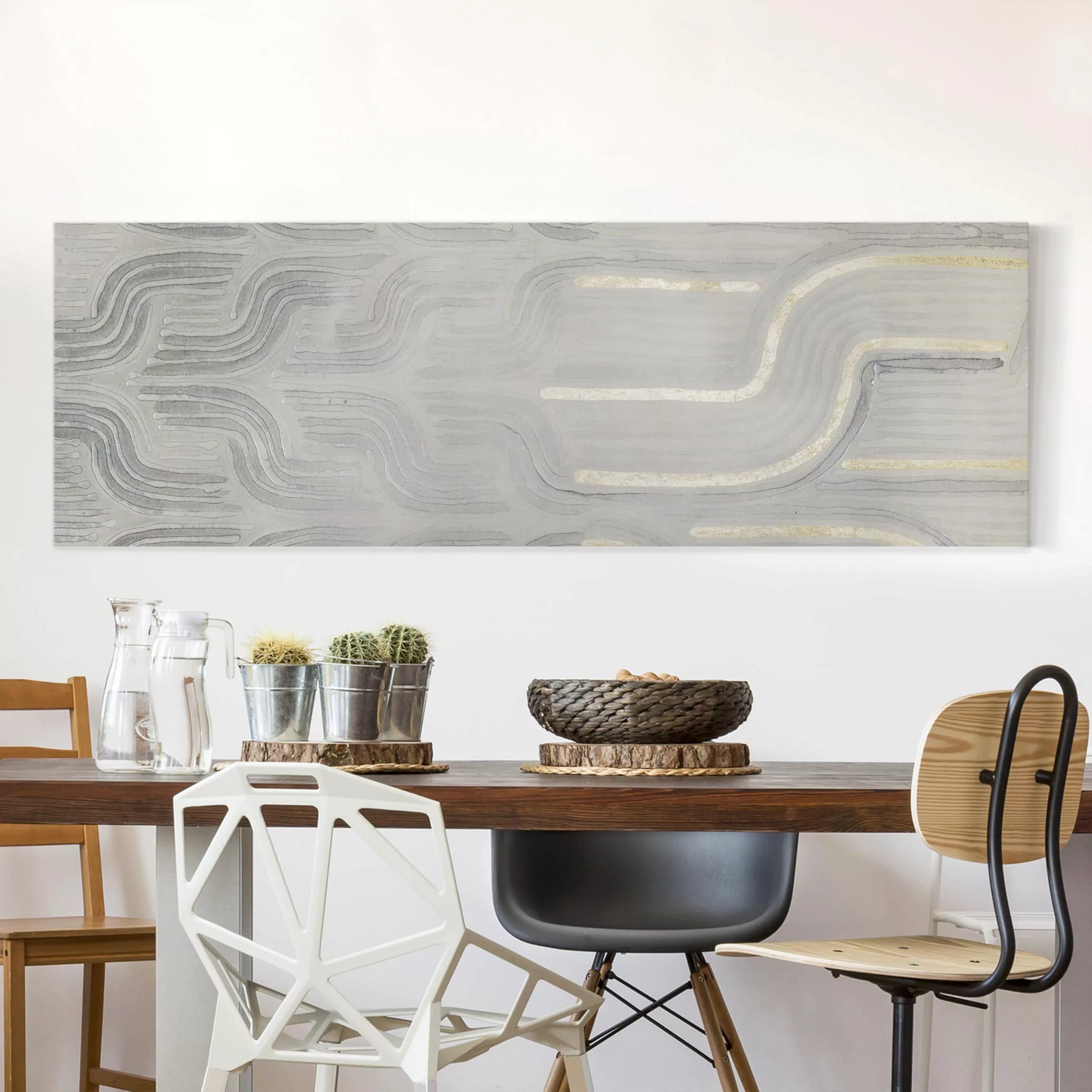 Leinwandbild Muster - Panorama Chenille II günstig online kaufen