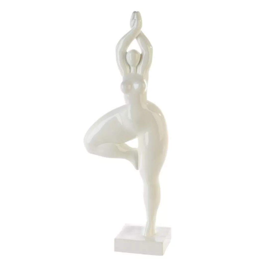 Design Figur Deko Skulptur Ballerina 52 cm hoch Weiß günstig online kaufen