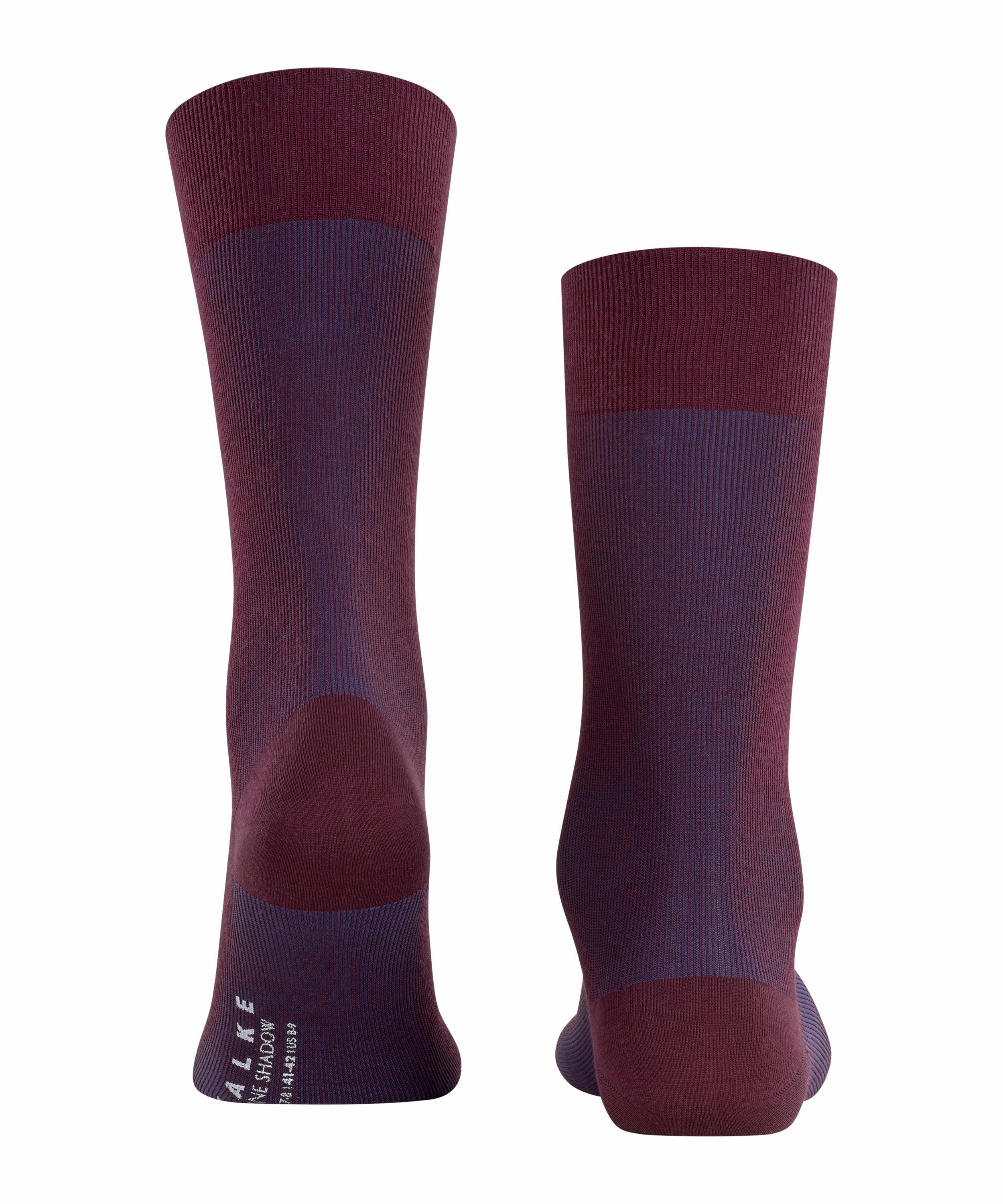 FALKE Fine Shadow Wool Herren Socken, 39-40, Rot, Streifen, Schurwolle, 131 günstig online kaufen