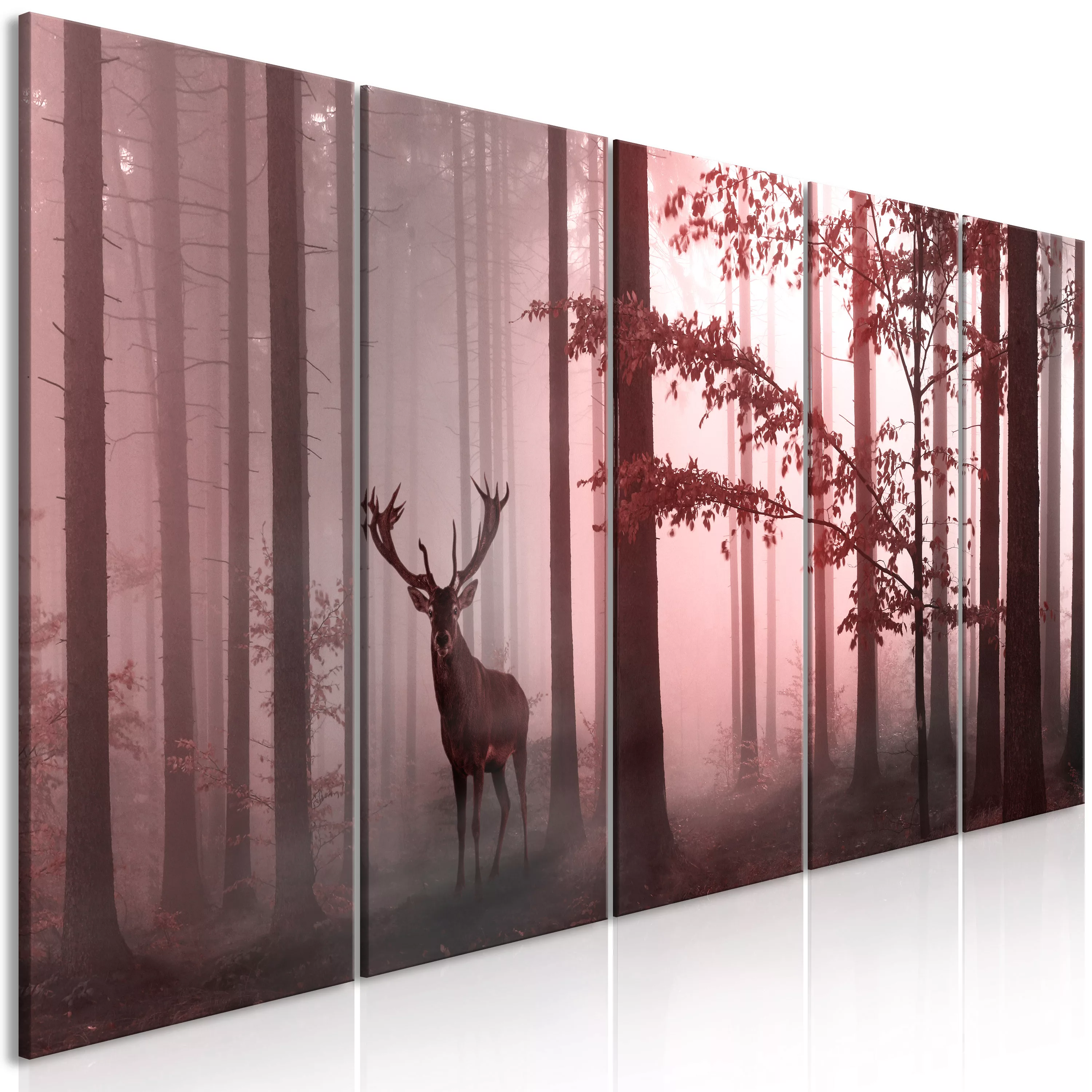 Wandbild - Morning (5 Parts) Narrow Pink günstig online kaufen