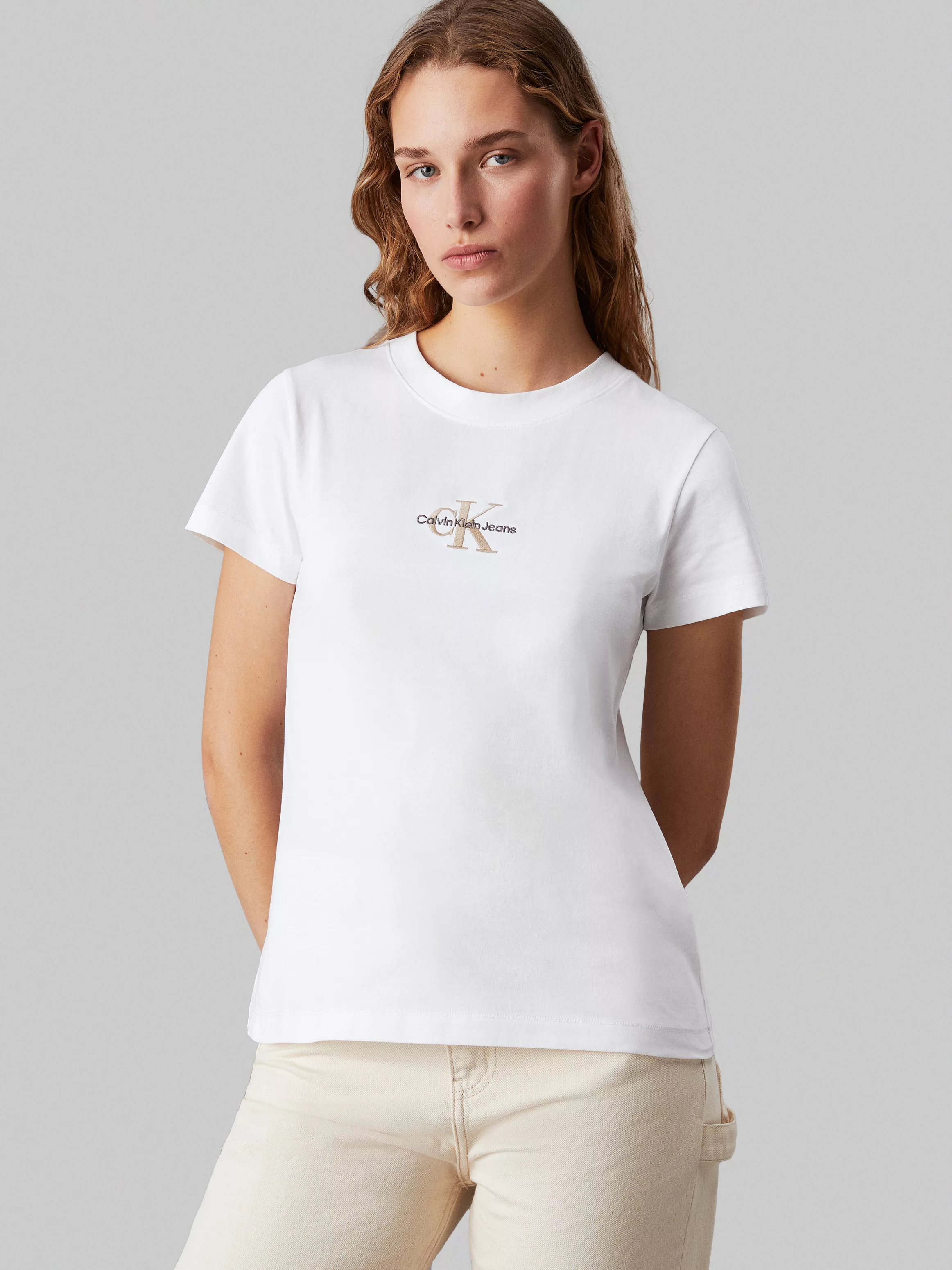Calvin Klein Jeans T-Shirt MONOLOGO SLIM TEE mit Logoprägung günstig online kaufen